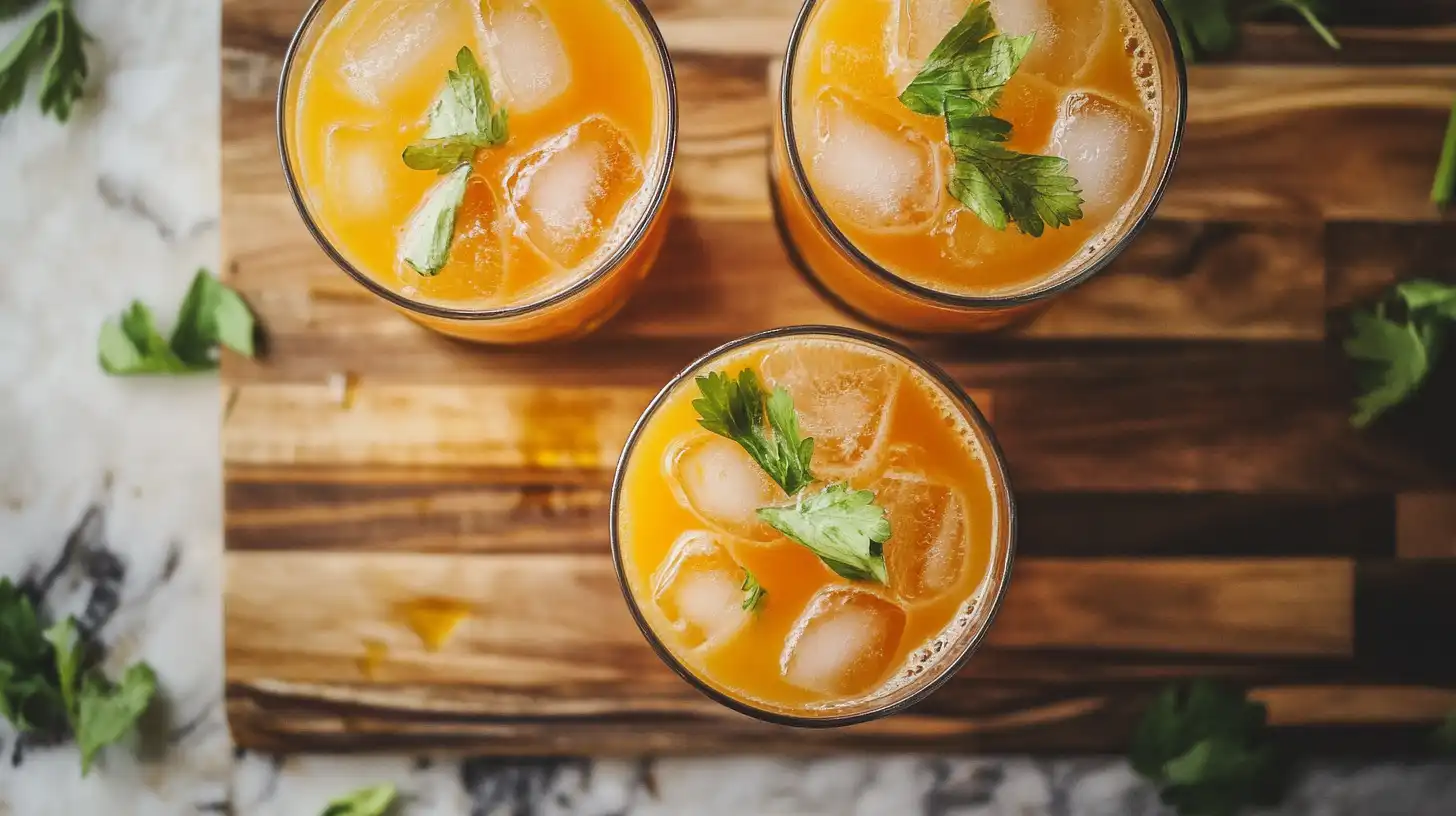 Fresh carrot drink recipe juice made from ripe carrots.
